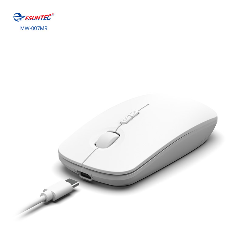 5D new private Rechargable Ergo flat big silence mice 2.4G & BT wireless mouse for both hands
